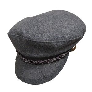 Epoch Hats Company Wool Blend Fiddler Cap Greek Fisherman Sailor Hat Gray S/M